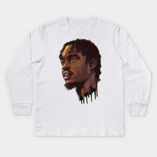 Lil Tjay art Design T-shirt Kids Long Sleeve T-Shirt